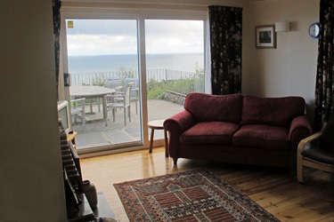 The sitting room and terrace